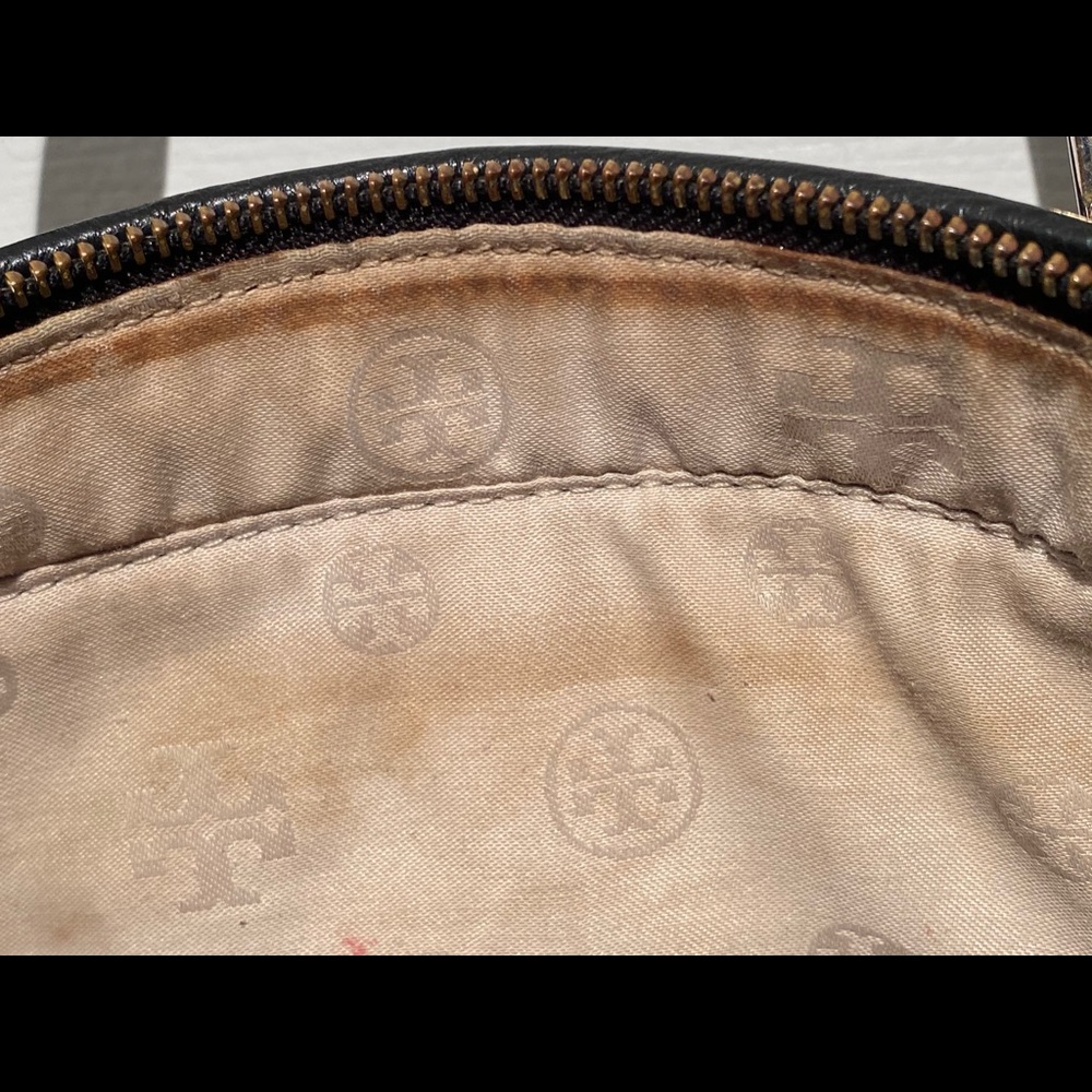 Tory Burch Black Pebbled Leather Tote - Picture 8 of 14